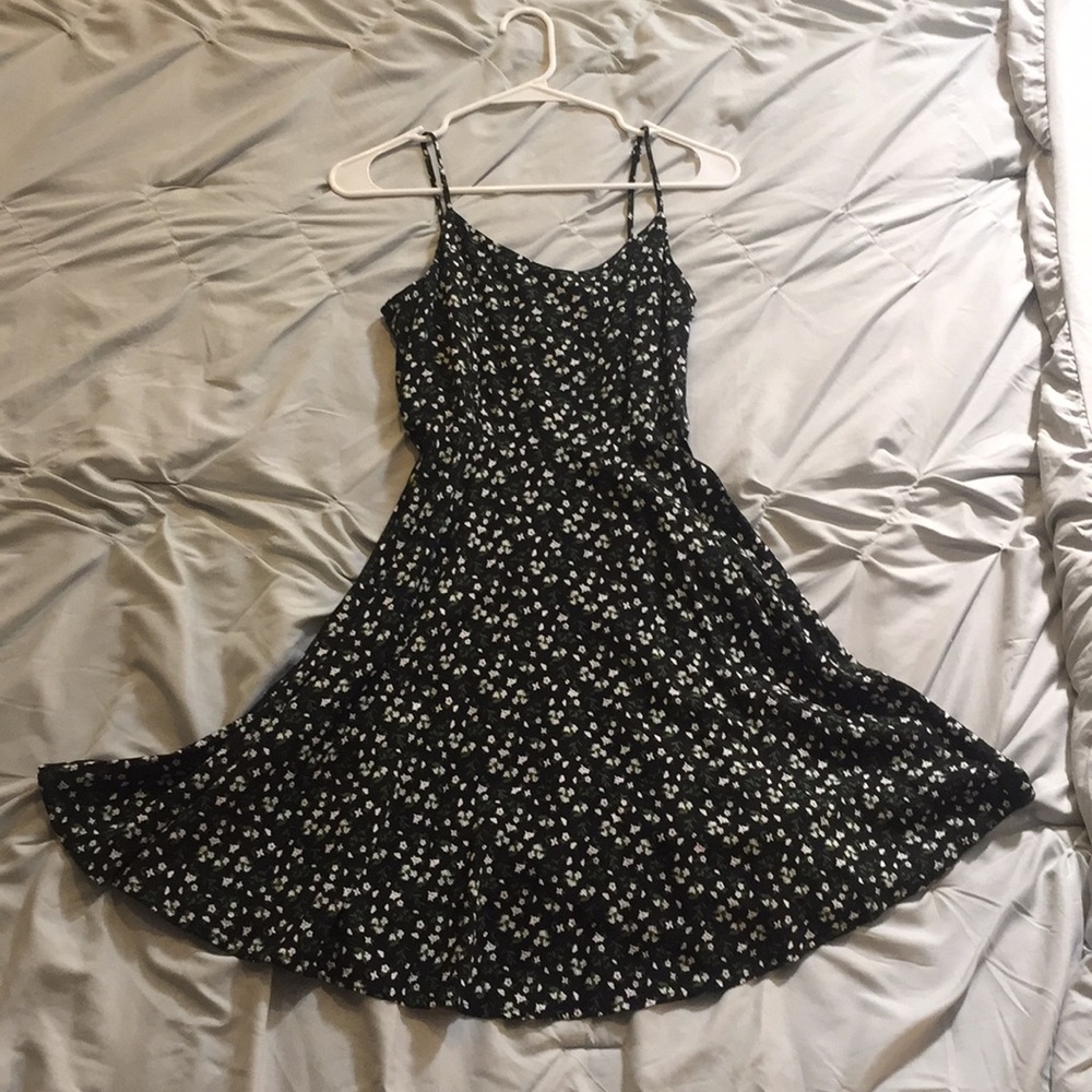 Old Navy black and white flower sun dress.